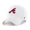 47 MLB Unisex-Adult White/Team Color Clean Up Adjustable Hat Cap - One Size (US, Alpha, One Size, Atlanta Braves White/Red) view 1