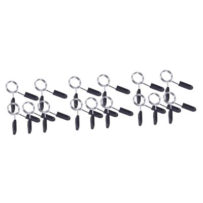 BESPORTBLE 3sets Barbell Spring Clip Collar Spring Clip Clamp for Weightlifting Bar Dumbbell Clamp 5pcs*3