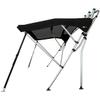 Oceansouth Breakwater Sportz Bimini Top  4ft with Rear Support Poles, Waterproof Includes Storage Boot (Black, 59"-67") fishing bows sun shade boat waterproof cover boot storage bow pole covers beach view 2