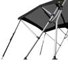 Oceansouth Breakwater Sportz Bimini Top  4ft with Rear Support Poles, Waterproof Includes Storage Boot (Black, 59"-67") fishing bows sun shade boat waterproof cover boot storage bow pole covers beach view 4