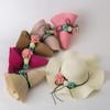 Beach Hats for Girls Foldable Wide Brim Sun traw Hat with Flowers Toddler Summer Floppy Hat  (Hot Pink, 2-6 Years) view 3