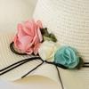 Beach Hats for Girls Foldable Wide Brim Sun traw Hat with Flowers Toddler Summer Floppy Hat  (Hot Pink, 2-6 Years) view 4