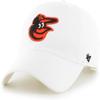 47 Baltimore Orioles White Mascot Primary Logo Clean Up Adjustable Strap Hat Cap, Adult One Size Fits All view 1