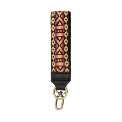 Joy Susan Women's Fashon Wristlet Purse Replacement Strap Easy Find Wristlet Keychain - 1.5 Inches Multi Modern Geo Embroidered