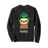 Cute Funny Sloth is Lucky St. Patrick's Day Sweatshirt view 1