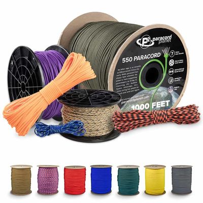 Paracord Planet 550 Paracord 200+ Colors Hanks from 10-100 Feet and Spools of 1000 Feet Great Multi-Use Cord!