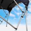 Oceansouth Breakwater Sportz Bimini Top 4ft with Rear Support Poles, Waterproof Includes Storage Boot (Blue, 75"-83") Fishing Bows Sun Shade Boat Waterproof Cover Boot Storage Bow Pole Covers Beach view 2