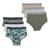 Calvin Klein Kids Boys' Modern Cotton Brief Underwear 6-Pack, Olive/Heather Grey/Camo Print, Medium view 1