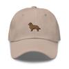 Golden Retriever Dog Embroidered Baseball Cap Cotton Adjustable Dad Hat Stone view 1