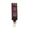 Joy Susan Women's Fashon Wristlet Purse Replacement Strap Easy Find Wristlet Keychain - 2 Inches Black Coral Butterfly Embroidered view 1