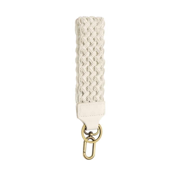 Joy Susan Women's Fashon Wristlet Purse Replacement Strap Easy Find Wristlet Keychain - 1.5 Inches White Open Weave Faux Leather