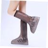 BESPORTBLE 2 Pairs Rainproof Shoe Covers for Cycling PVC Overshoes High Tube Durable and Non-Slip for Men view 2