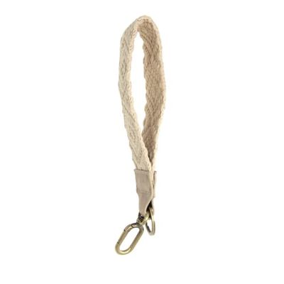 Joy Susan Women's Fashon Wristlet Purse Replacement Strap Easy Find Wristlet Keychain - 2 Inches Off White Simple Geo Woven