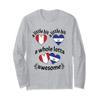 Little Bit Peruvian Salvadorian Peru El Salvador Heart Flags Long Sleeve T-Shirt view 1