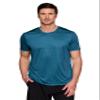 RBX Men's Workout T-Shirt, Breathable Lightweight Stretch Jersey Moisture Wicking Quick Dry Running Training Top Teal Jacquard Heather L view 1