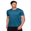 RBX Men's Workout T-Shirt, Breathable Lightweight Stretch Jersey Moisture Wicking Quick Dry Running Training Top Teal Jacquard Heather L view 4