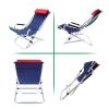NTIYOU Chairs Camping Chair Folding Recliner Adjustable Folding Chair with Headrest Armrest,Suitable for Courtyard,Beach,Lawn,Living Room Outdoor (Color : B) view 3