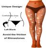 VEBZIN More Sparkly Fishnets Rhinestone Fishnet Stockings for Women Glitter Fishnet TightsSparkle Stockings - Caramel view 3