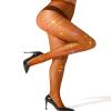 VEBZIN More Sparkly Fishnets Rhinestone Fishnet Stockings for Women Glitter Fishnet TightsSparkle Stockings - Caramel view 4