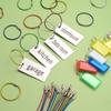 50 Pcs Black Nylon Coated Wire Keychain Cable Chain,Luggage Tag Loops,2mm Twist Barrel,5.9 Inches Length view 3