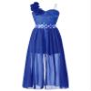 YOOJIA Kids Girls Sleeveless Floral Lace Shiny Rhinestones Birthday Party Maxi Dress Pageant Dancing Romper Gowns Z Royal Blue 16 view 2