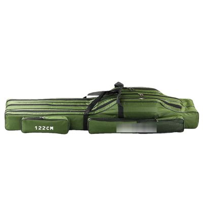 Suwequest 60/100/122/150/152/180CM Collapsible Oxford Cloth Fishing Case Fishing Tackle Bags Storage Pouch Holder for Fishing 122CM 3 Layer EN8