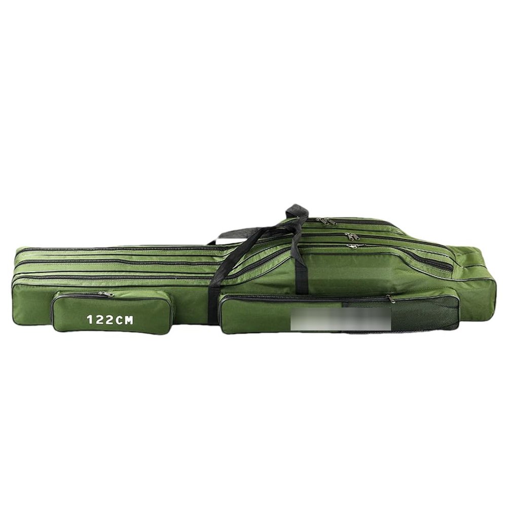 Suwequest 60/100/122/150/152/180CM Collapsible Oxford Cloth Fishing Case Fishing Tackle Bags Storage Pouch Holder for Fishing 122CM 3 Layer EN8