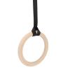 RiToEasysports Wooden Gymnastics Ring, Pull Up Strength Training Exercise Rings Fitness Rings with Adjustable Straps for Gymnastics Training view 1