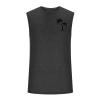 Generic Men's Sleeveless Workout Swim Shirt Quick Dry Athletic Running Gym Crewneck Loose Fit Muscle Shirts Beach Tank Top, Small, A01_dark Gray view 3