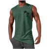 Generic Men's Sleeveless Workout Swim Shirt Quick Dry Athletic Running Gym Crewneck Loose Fit Muscle Shirts Beach Tank Top, 4X-Large, A02_green view 1