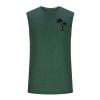 Generic Men's Sleeveless Workout Swim Shirt Quick Dry Athletic Running Gym Crewneck Loose Fit Muscle Shirts Beach Tank Top, 4X-Large, A02_green view 3