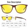 BIRCEN Night Vision Glasses for Driving: HD Anti Glare Metal Frame Men Night Driving Glasses view 4
