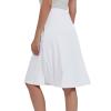 NOOYME 24" Skorts Modest for Women with Pockets Midi Knee Length Athletic Skirts (XXXL, White) view 1