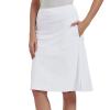 NOOYME 24" Skorts Modest for Women with Pockets Midi Knee Length Athletic Skirts (XXXL, White) view 2