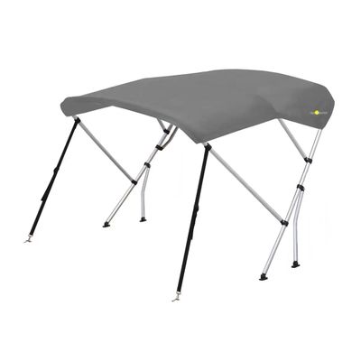 Oceansouth Breakwater Sportz Bimini Top  4ft with Rear Support Poles, Waterproof Includes Storage Boot  4ft (75  83, Gray) Fishing Bows Sun Shade Boat Waterproof Cover Boot Storage Bow Beach