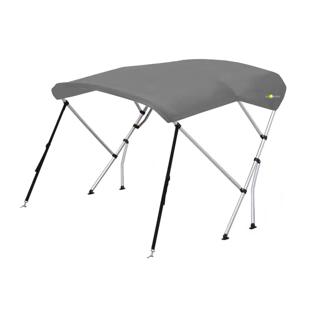 Oceansouth Breakwater Sportz Bimini Top  4ft with Rear Support Poles, Waterproof Includes Storage Boot  4ft (75  83, Gray) Fishing Bows Sun Shade Boat Waterproof Cover Boot Storage Bow Beach
