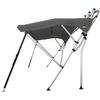 Oceansouth Breakwater Sportz Bimini Top  4ft with Rear Support Poles, Waterproof Includes Storage Boot  4ft (75  83, Gray) Fishing Bows Sun Shade Boat Waterproof Cover Boot Storage Bow Beach view 3