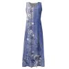 HXHYQKP Women's Linen Clothes Plus Size Dresses for Curvy Women Plus Size Maxi Dress for Women Plus Size Summer Clothes for Women Plus Size Sun Dresses Women Linen Dresses for Women Purple XL view 3
