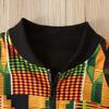 Infant Kids Girls Boys African Dashiki Jacket Coat Toddlers Ethnic tyle Non-Positioned Print (Yellow, 12-18 Months) view 3