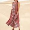 HXHYQKP Plus Size Linen Dress Sun Dresses Women Plus Size Linen Dress Women Tank Dress Plus Size Women Maxi Dress Plus Size Sun Dress Cotton Dresses for Women Casual Summer Plus Red 4XL view 2