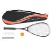Beginner Squash Racket Lightweight Transparent Racket, Oversized, Foam and Rubber Wrapped Handle, Wide Application (Red) view 4