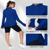 GGOV Women's Golf Polo Long Sleeve Workout Tops V Neck UPF 50+ Sun Protection Quick Dry Lightweight Active Tennis Shirts view 3