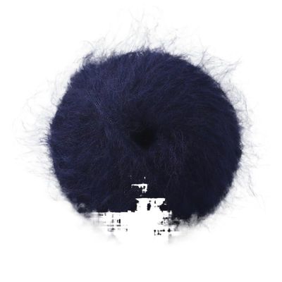 100g Silk Mohair Wool Fine Thread Hand Knitted Scarf Shawl (Color : Navy Blue)