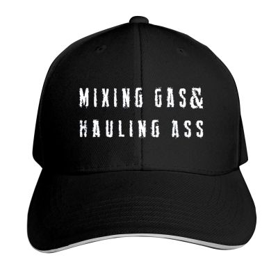 Mixing Gas and Hauling Ass Dad Hat Baseball Cap Adjustable Snapback Hip Hop Cotton Baseball Cap Trucker's Hat Black