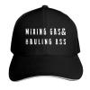Mixing Gas and Hauling Ass Dad Hat Baseball Cap Adjustable Snapback Hip Hop Cotton Baseball Cap Trucker's Hat Black view 1
