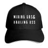 Mixing Gas and Hauling Ass Dad Hat Baseball Cap Adjustable Snapback Hip Hop Cotton Baseball Cap Trucker's Hat Black view 2