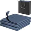 READAEER Foldable Yoga Mat for Travel Folding Yoga Mat 6mm Thick with Carrying Bag, Non-Slip TPE Exercise Pilates Mat for 72" L x 24" W x 0.24 Inch (Blue) view 1