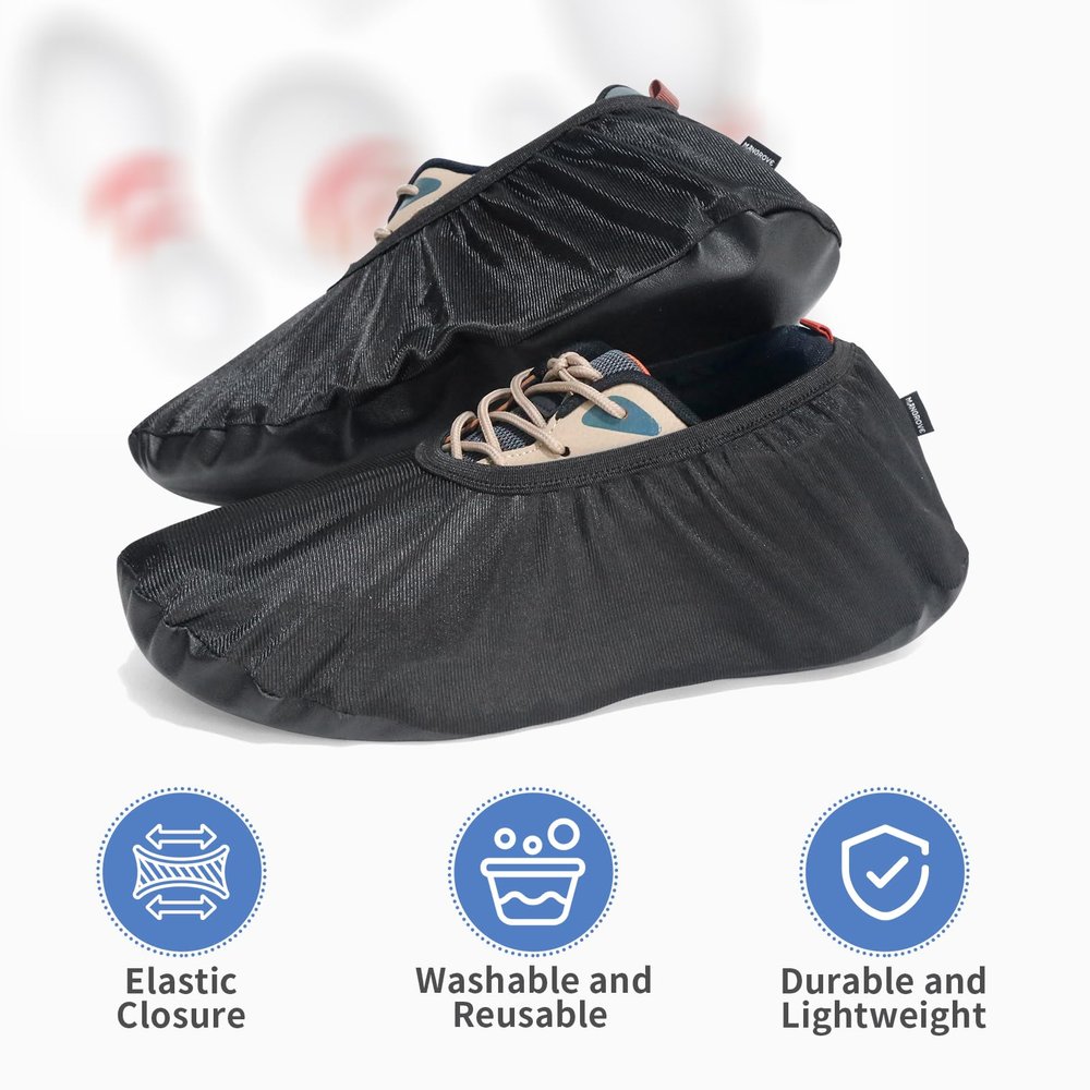 Mangrove Bowling Shoe Covers, Anti-Slip Shoe Cover Protector for Men Women Adult, Easy-On Reusable Shoes Cover with Size M-L-XL-XXL, Must-Have Bowling Accessories Equipment (XX-Large)
