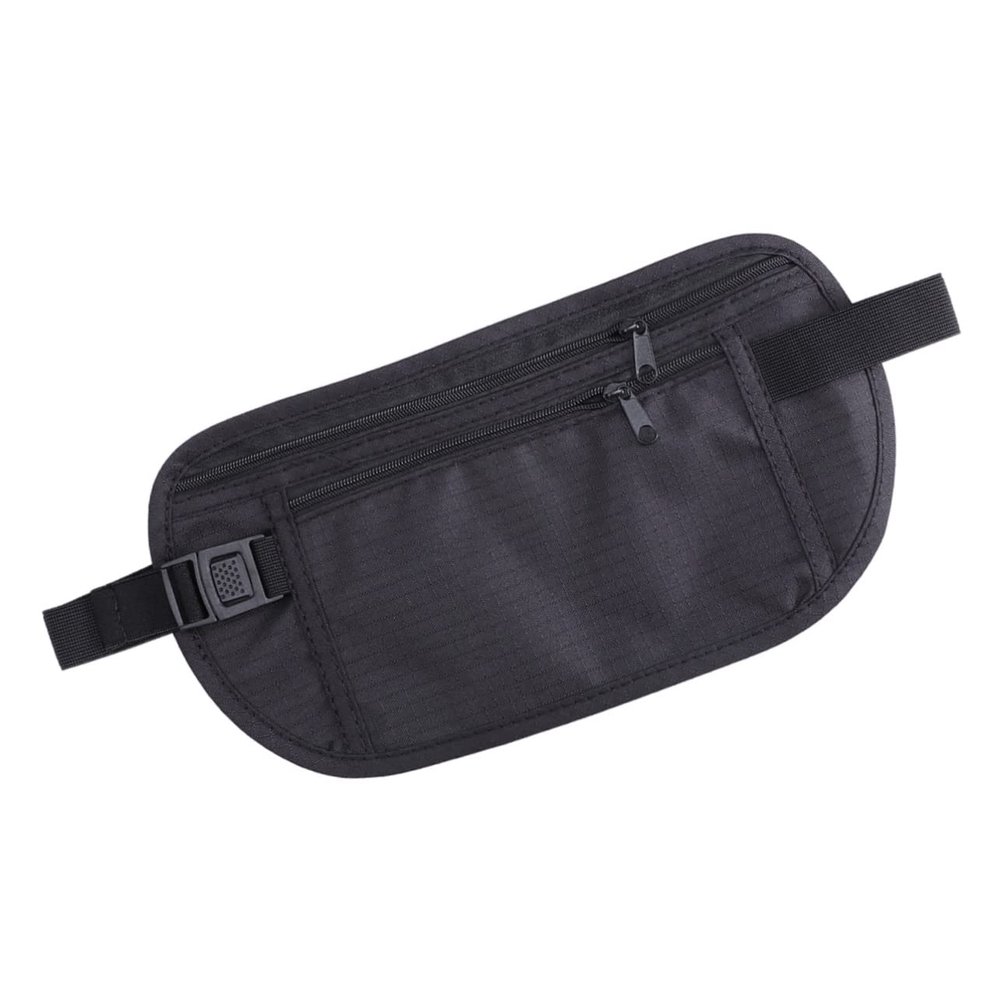 KOMBIUDA Running Bag Waist Belt Plus Travel Bag Money Belt for Travel Fanny Pack Ultra Slim Adjustable Cell Phone Pocket Holder Random Style