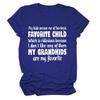 ZLXBLYYMZ Grandma Shirts Women My Kids Accuse Me of Having A Favorite Child Funny Sayings Grandma Tee Tops Crewneck T-Shirt Dark Blue, X-Large view 1